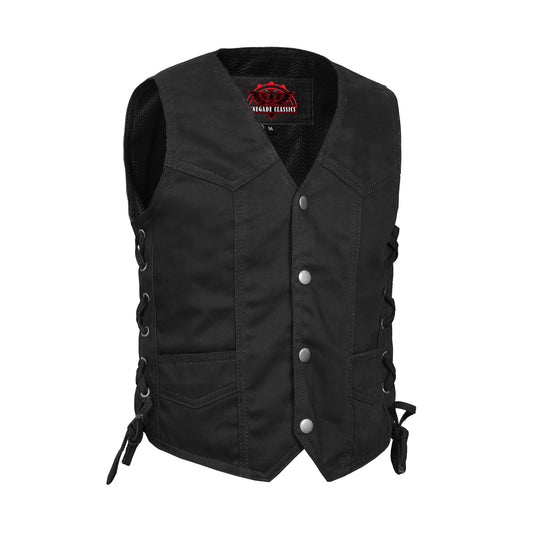 Kid's Denim Side Lace Vest