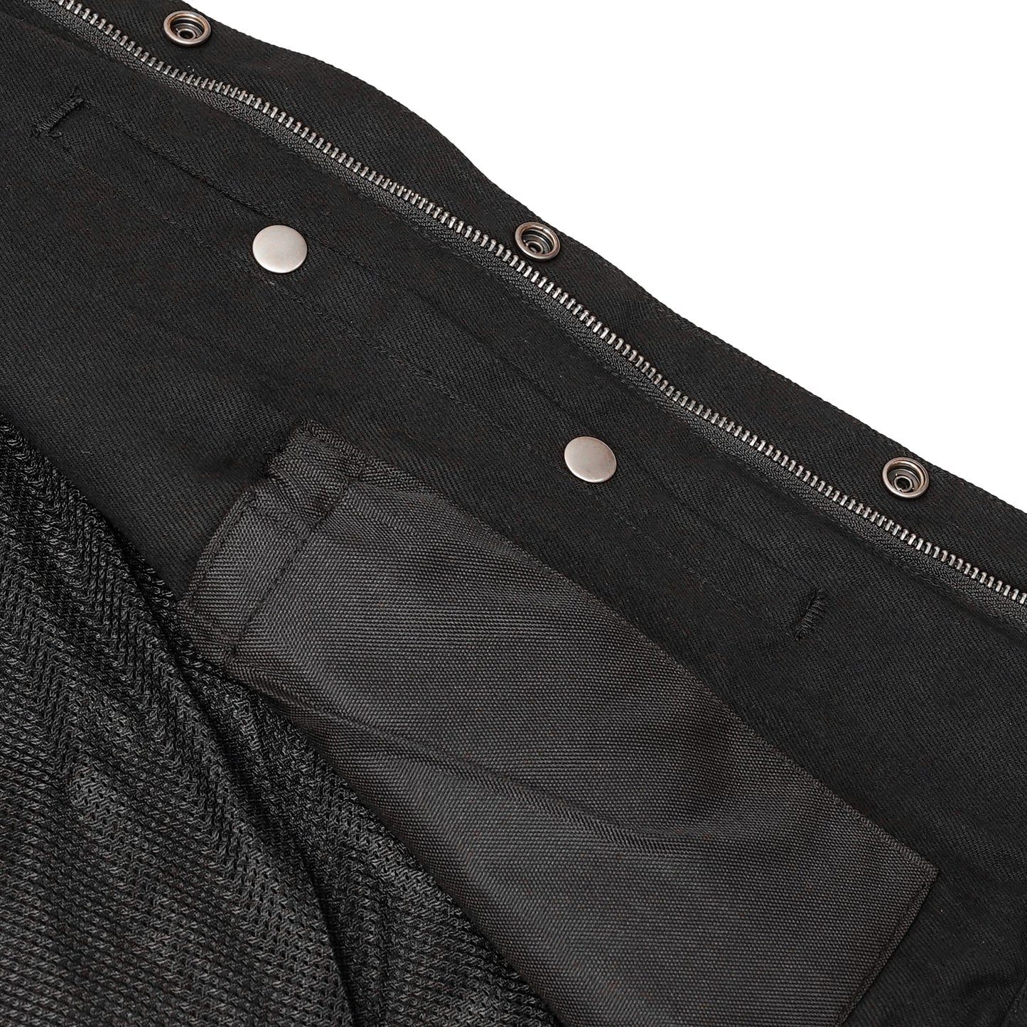 Men's Snap/Zipper Front Black  Denim Motorcycle Vest