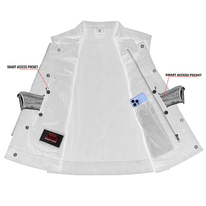 Women's Advance Black Construction Denim Vest