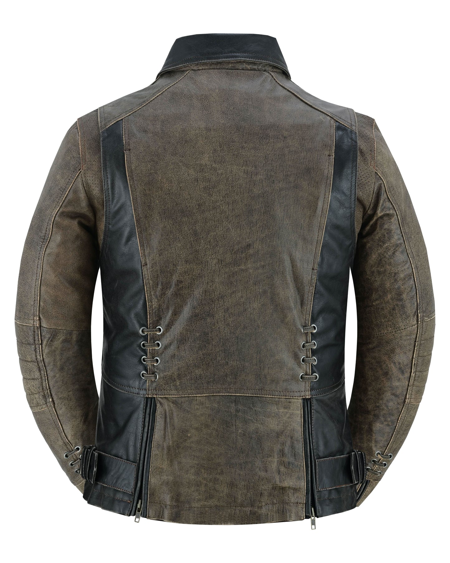 Fusion Flow Women's  Leather Motorcycle Jacket