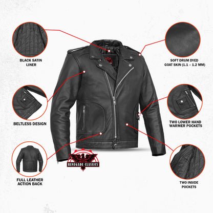 Unisex Kid's M/C Style Jacket