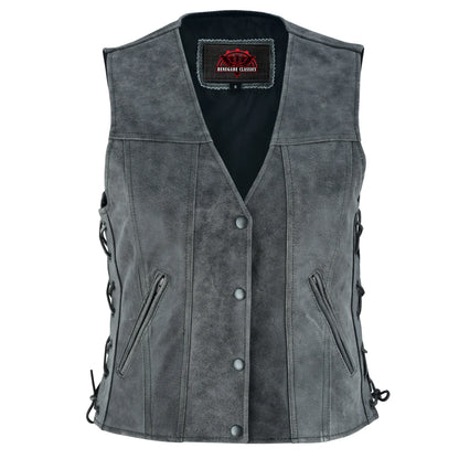 Women's Gray Single Back Panel Concealed Carry Vest