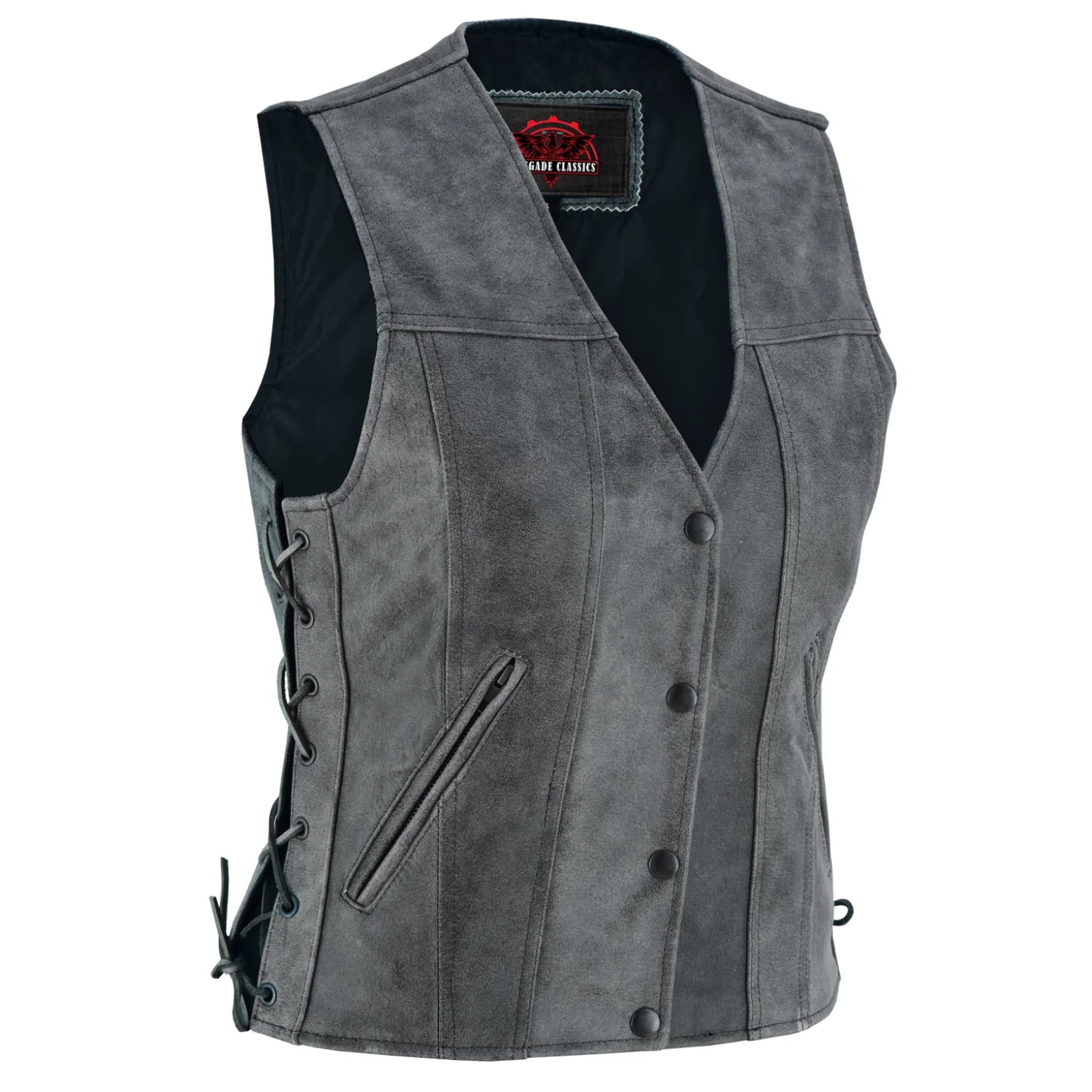 Women's Gray Single Back Panel Concealed Carry Vest