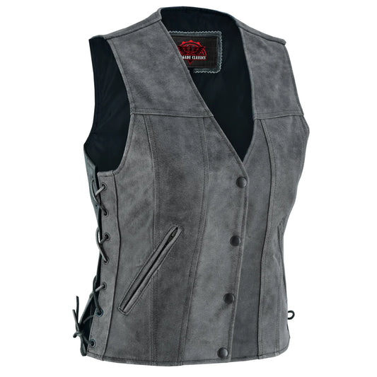 Women's Gray Single Back Panel Concealed Carry Vest