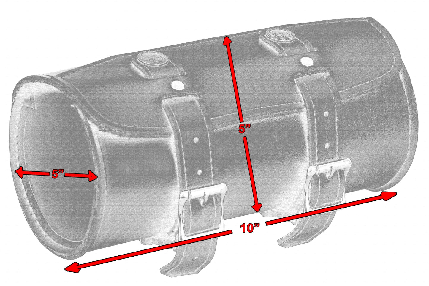 Premium Small Leather Round Tool Bag