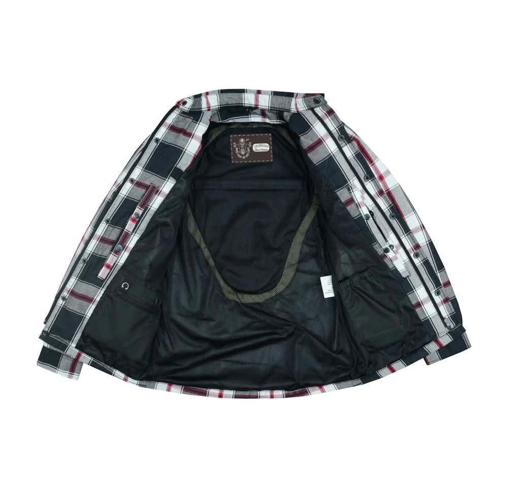 Alpha Check - White & Red Black