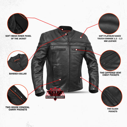 Men's Tall Sporty Scooter Jacket – Naked Cowhide