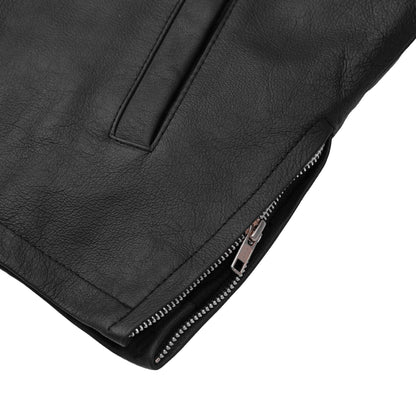 Men's Black Sporty Cruiser Jacket with Removable hood
