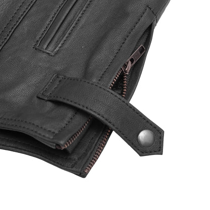 Men's Black Scooter Leather Jacket
