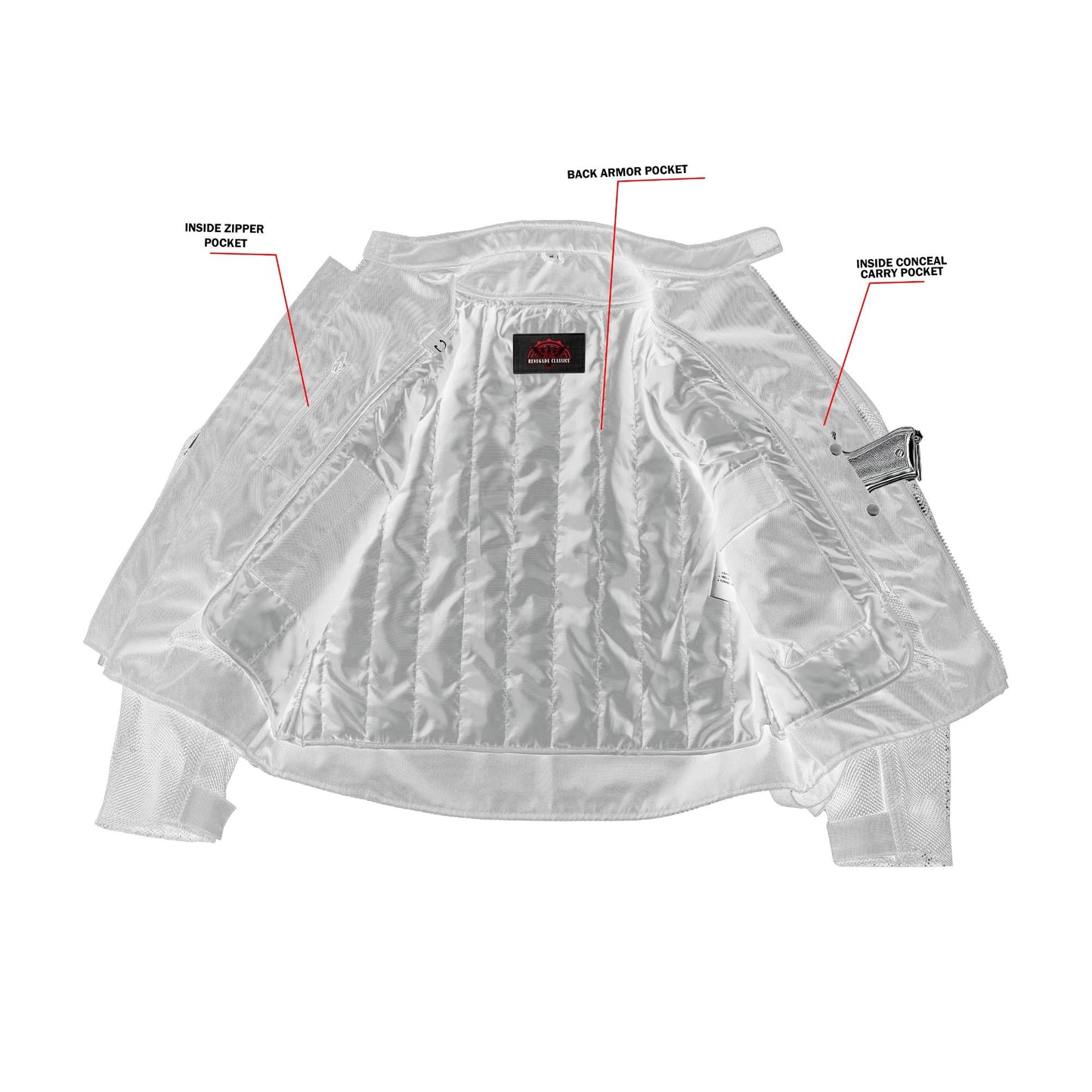 Mens Performance Mesh Motorcycle Jacket – Black