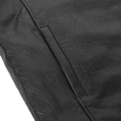 Men's Black Drum Dyed New Zealand Lambskin Jacket