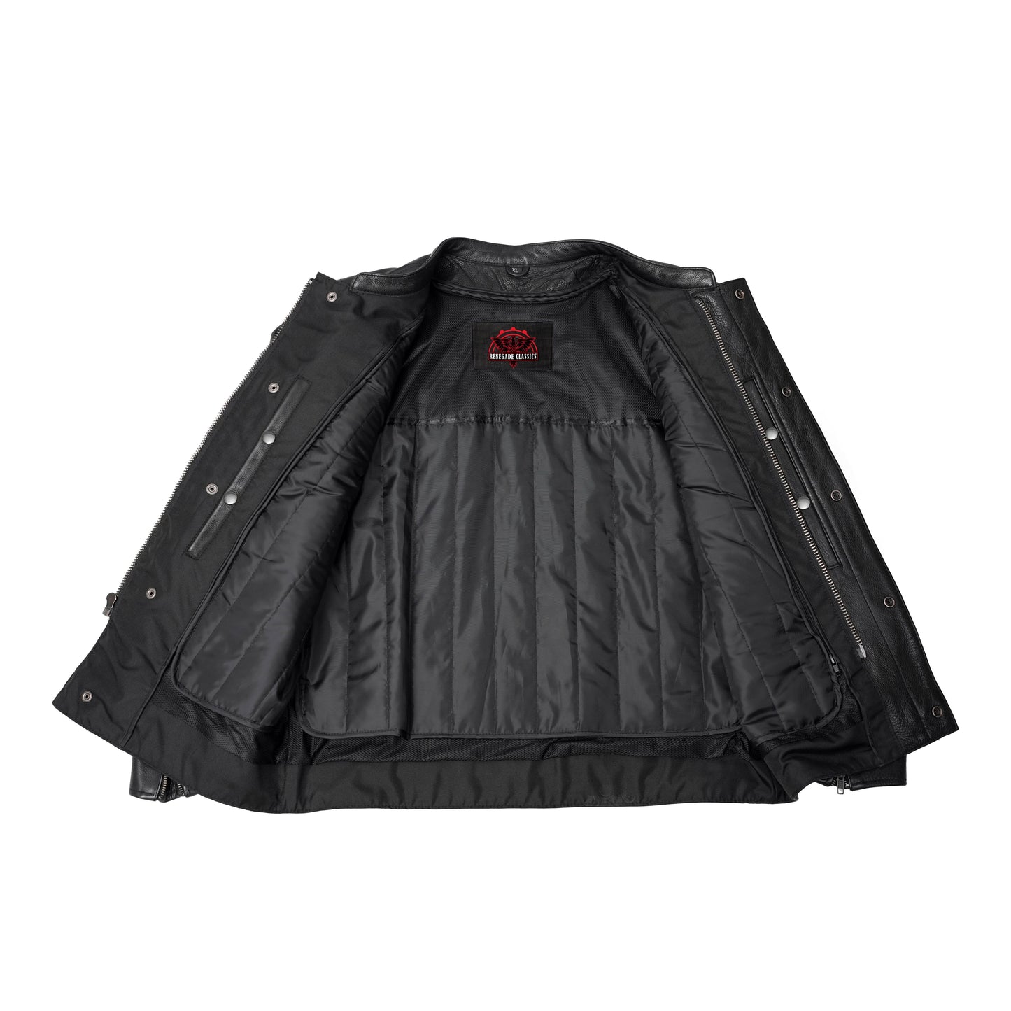Men's Black Utility Style Motorcycle Jacket