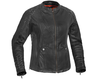 Women's Stylish Jacket with Grommet and Lacing Accents