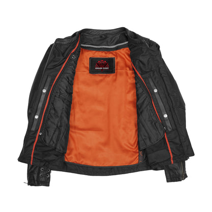 Women's Stylish Jacket with Grommet and Lacing Accents