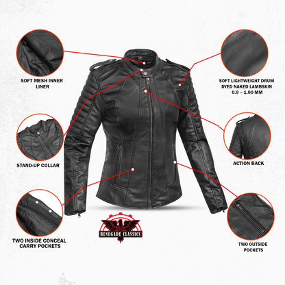 Women's Updated Biker Style Jacket