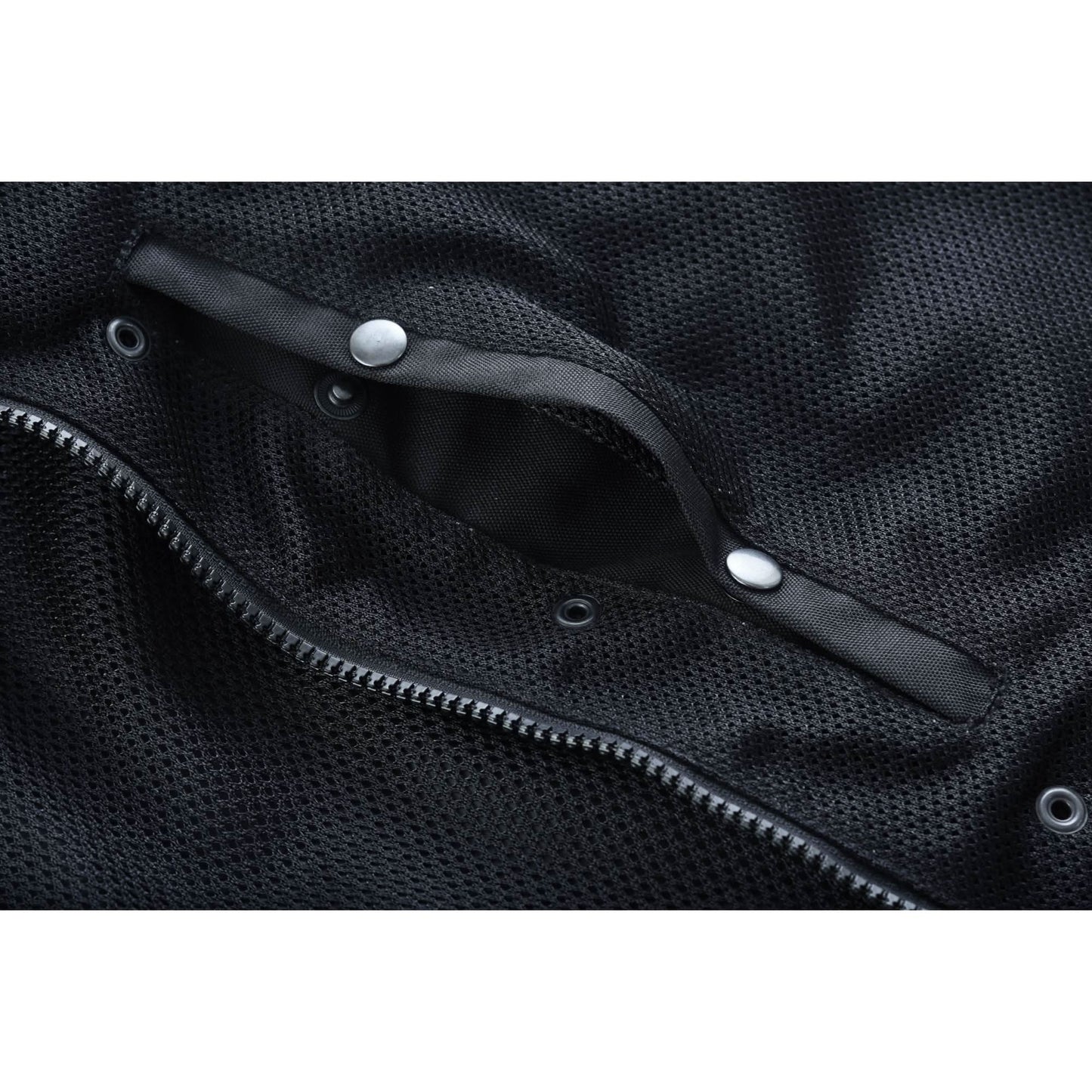 Men's Black Mesh Textile Vest with White Paisley Liner