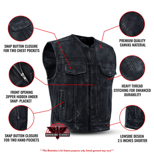 Dune Rider - Lowcut Blaze Men's Canvas Vest