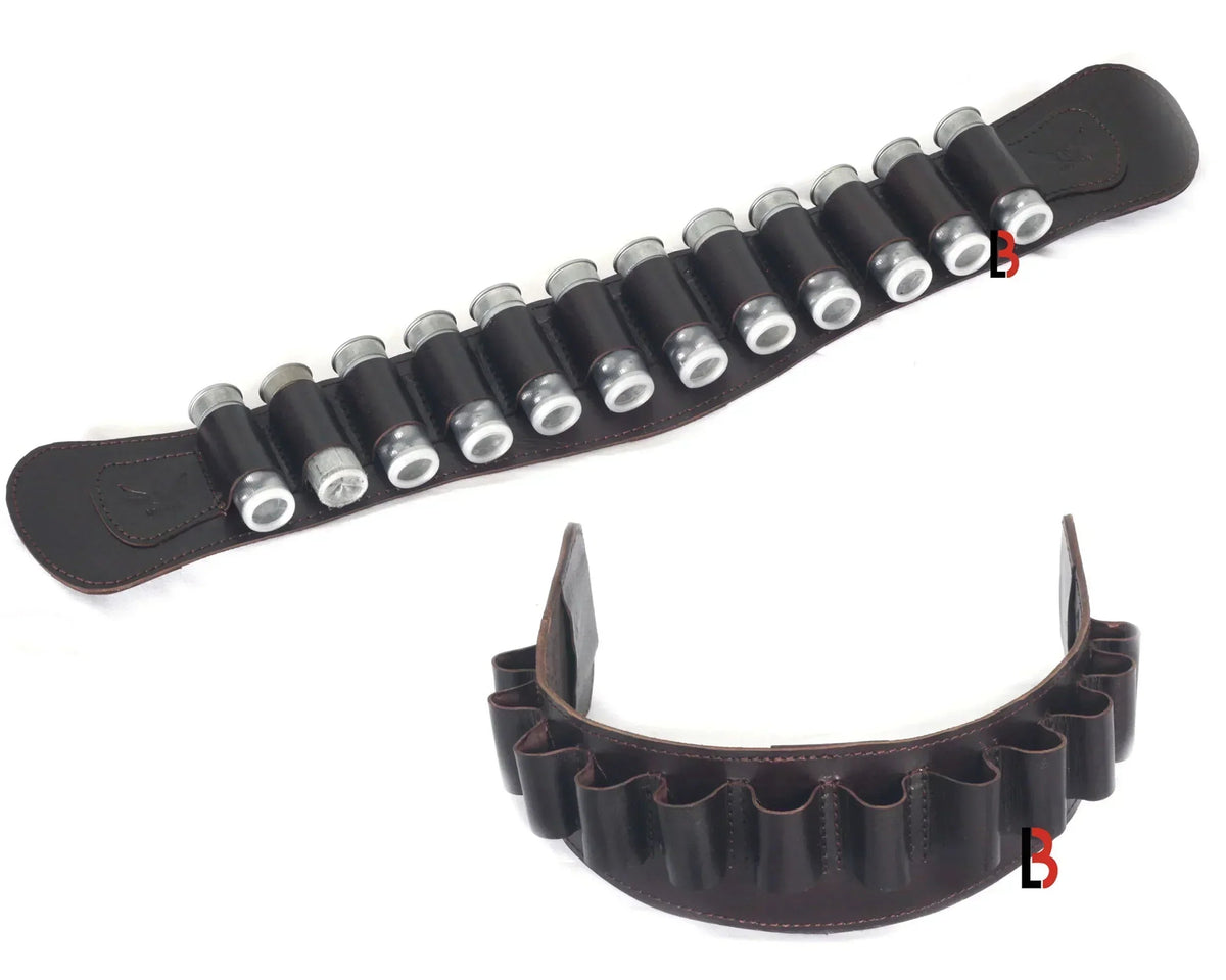 Cowhide Leather Shotgun Shotshell Reload Holder Belt Loop | 12 Gauge Ammunition Carrier