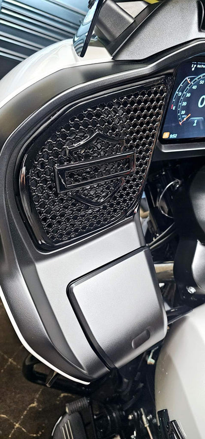98 to 2024 Road Glide 3D shield speakers grill covers set