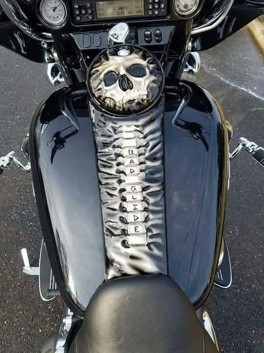 Harley Davidson touring console with 3D skull theme