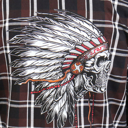 Hot Leathers FLM2109 Men's 'Headdress' Flannel Long Sleeve Shirt