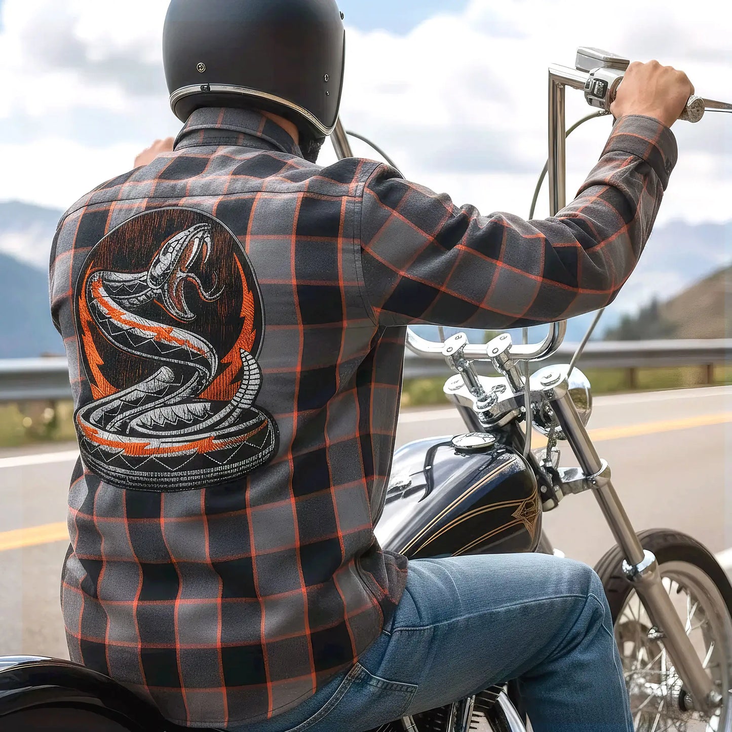 Hot Leathers FLM2111 Men's 'Rattler' Flannel Long Sleeve Shirt
