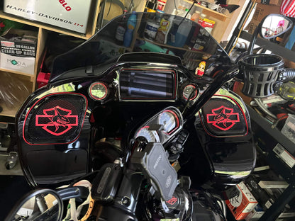 98-2024 Road Glide 3D shark speakers grill covers set