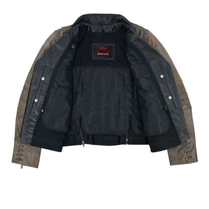 Fusion Flow Women's  Leather Motorcycle Jacket