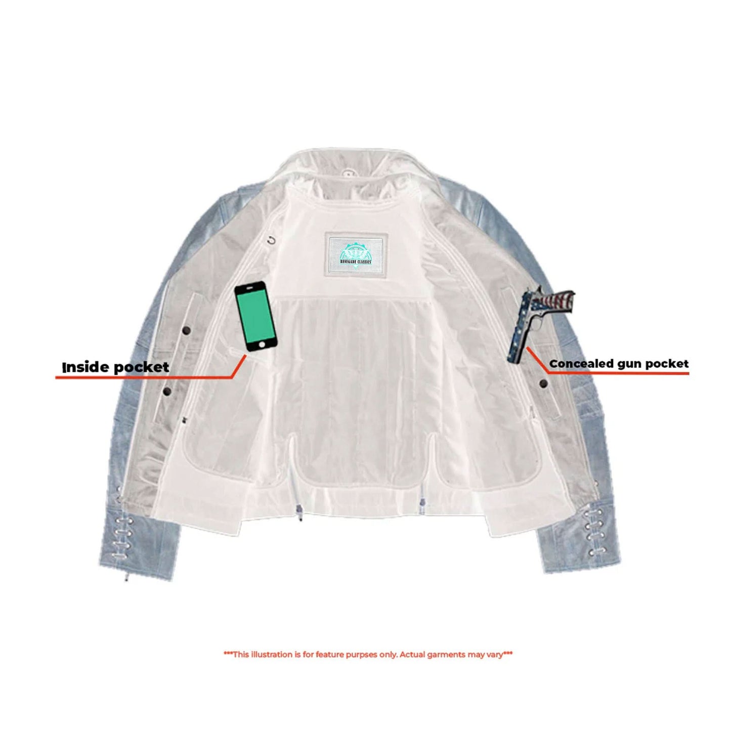Fusion Flow Women's  Leather Motorcycle Jacket