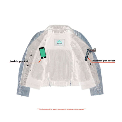 Fusion Flow Women's  Leather Motorcycle Jacket