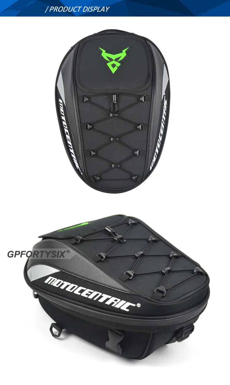 Motocentric Motorcycle Back Seat Bags Waterproof Multifunctional