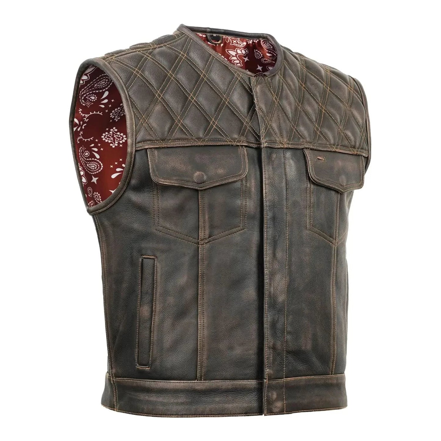 Liberty Knight - Lowcut Blaze Lowside Men's Leather Vest