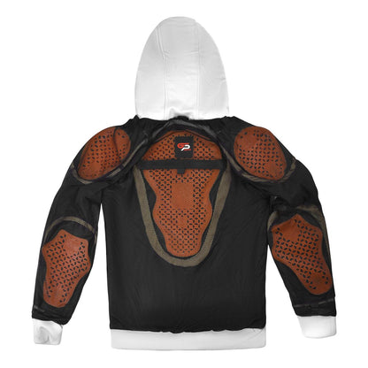 Flex Sheild Armored Hoodies White (CE Padding)