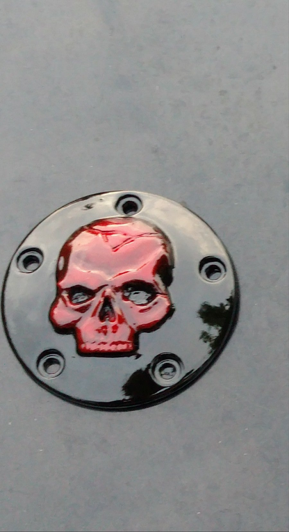 Megadeth skull harley derby and points timing cover