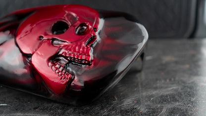 Harley Screaming skull pushing though air cleaner