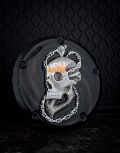 3D US NAVY skull and anchor derby Cover