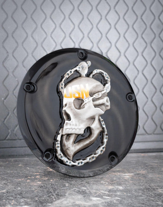 3D US NAVY skull and anchor derby Cover