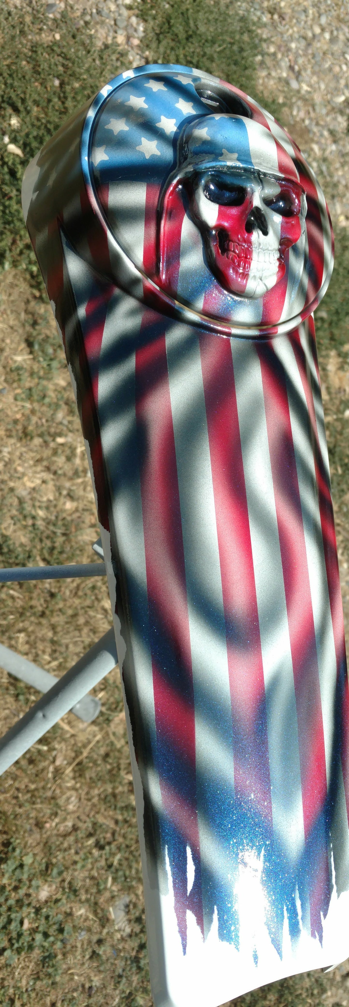 Harley Tattered American flag console