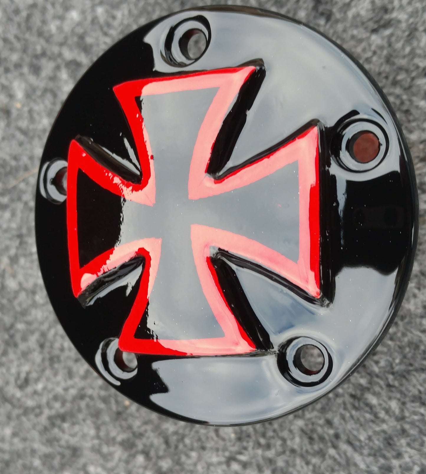Maltese cross Harley derby cover
