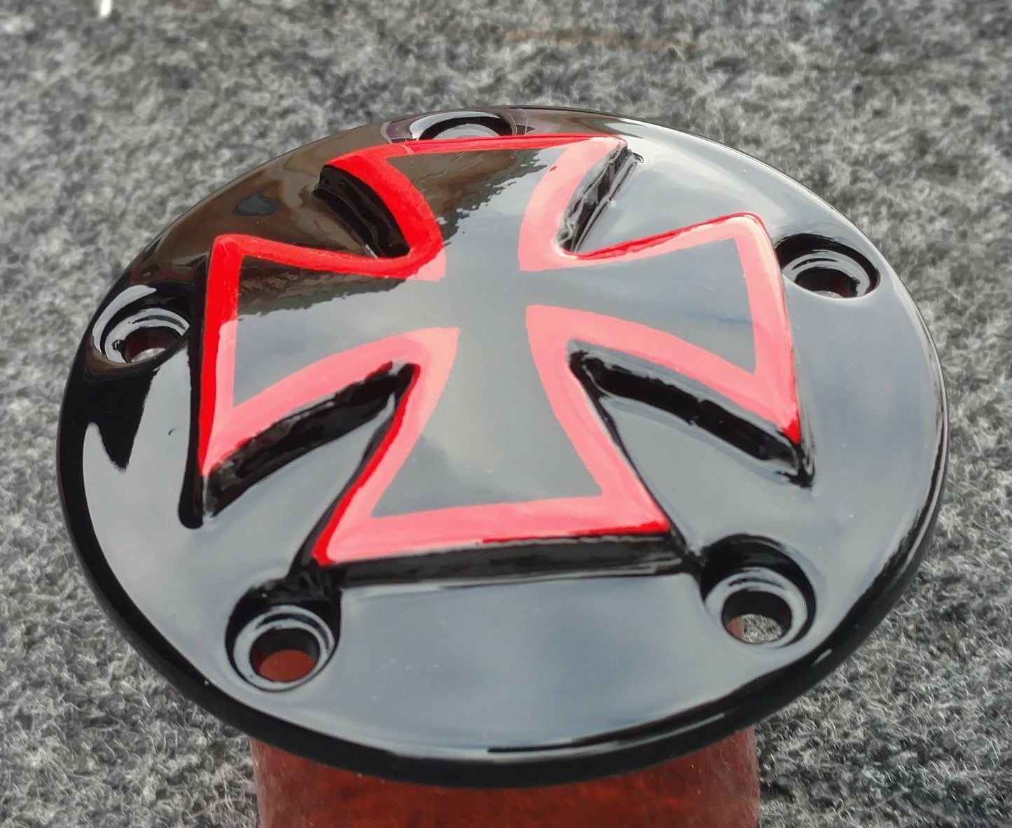 Maltese cross Harley derby cover