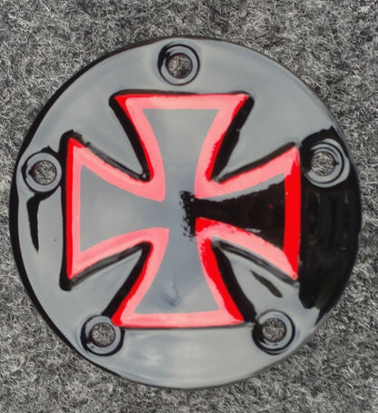 Maltese cross Harley derby cover