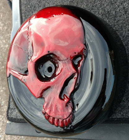 Harley Scarlet Red Harley-Davidson skull air cleaner