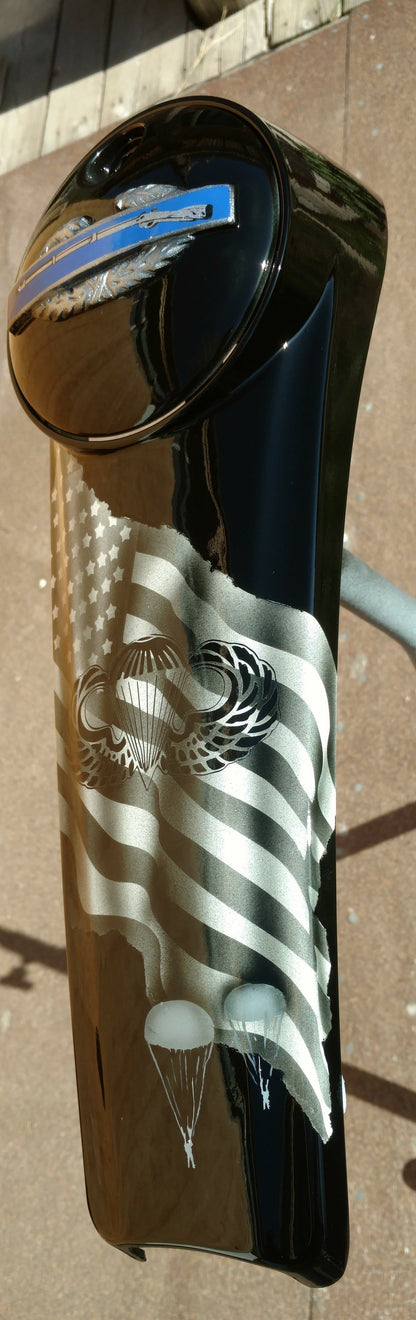 Harley Davidson Airborne theme and American flag console