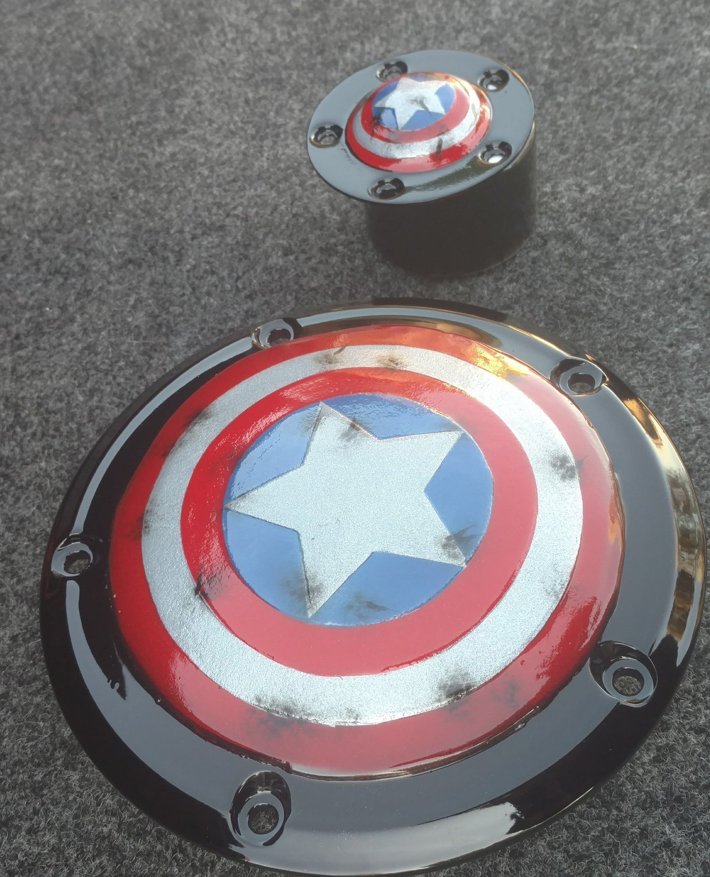 Captain America shield derby, points cover and fuel door
