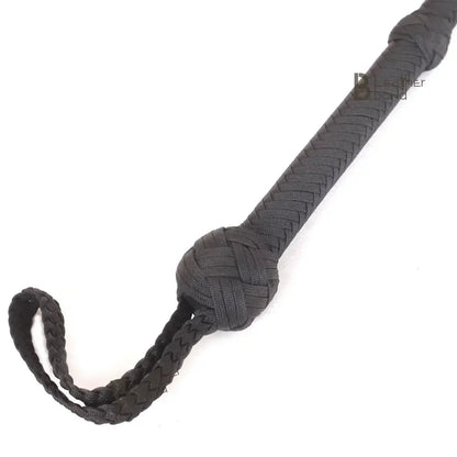 Black Indiana Jones Style Bullwhip | 6 to 12 Feet | 12 Strands Para Cord Nylon | Whips for Sale – Leather Bond