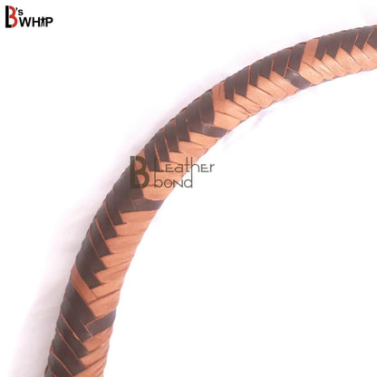 Cowhide Bullwhip — 8-Plait, Dark Brown, 8 ft