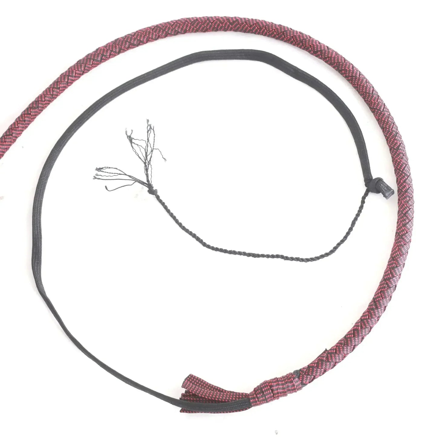 Red and Black Paracord Bullwhip | 6 & 8 Feet | 12 Strands Nylon Bull Whip | Whips for Sale – Leather Bond