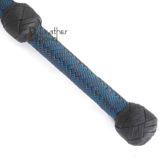 Blue and Black Paracord Bullwhip | 6 & 8 Feet | 12 Strands Nylon Bull Whip | Whips for Sale – Leather Bond