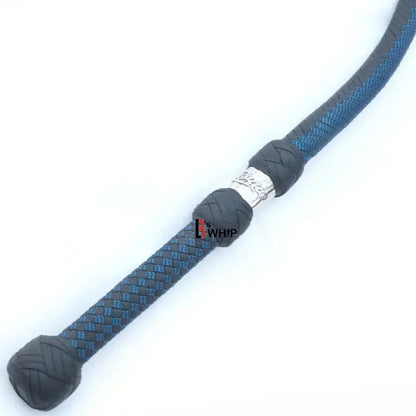 Zoro Whip 6, 8, 10, 12, 14 and 16 Feet long 16 Strands Zoro Bullwhip Black Para Cord Nylon Bull Whip with Leather Plaited Bellies