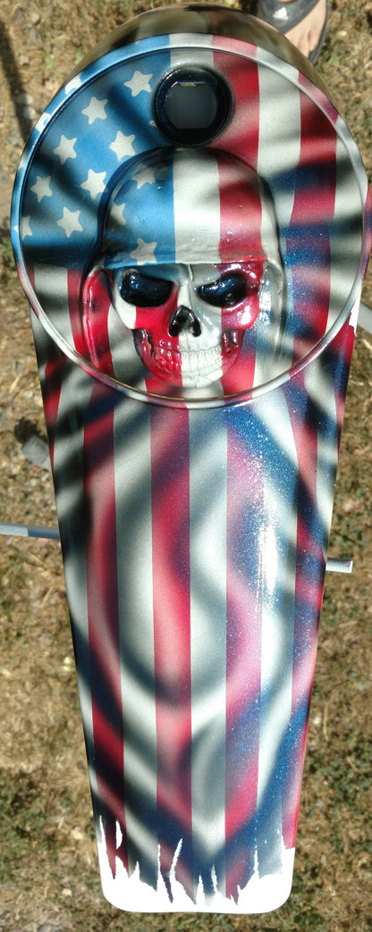 Harley Tattered American flag console